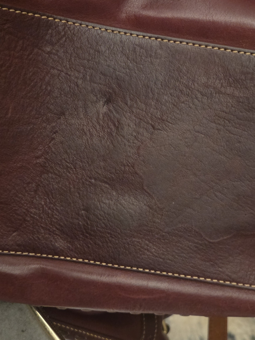 Dooney & Bourke Florentine Oxblood Whipstitched Satchel Crossbody Bag - Picture 10 of 17